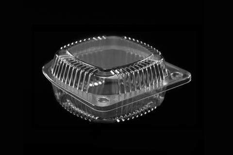 5 inches Clear Transparent Plastic Crystalline Clamshell Container